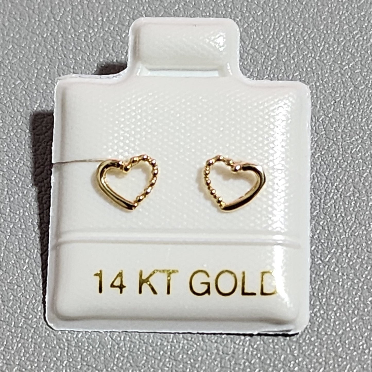 Broqueles corazon 14K