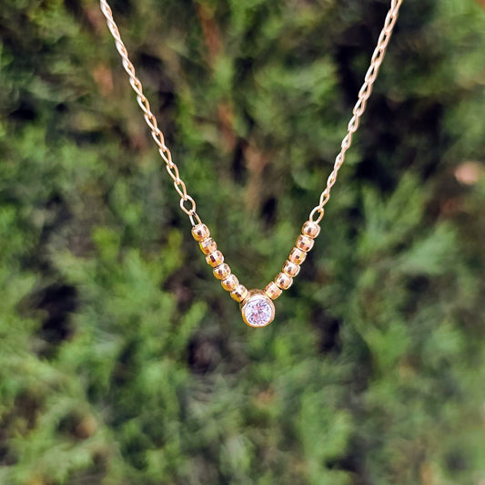 Zirconia con bolitas de plata