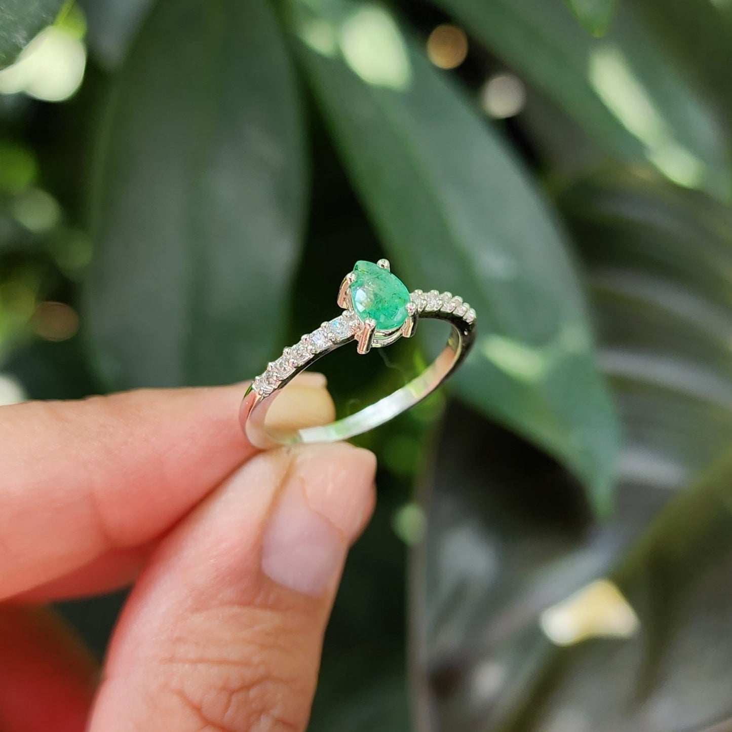 Anillo Malaga Esmeralda Natural