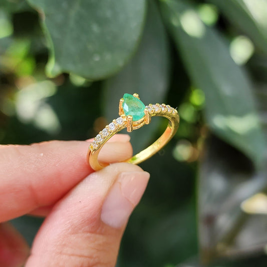 Anillo Malaga Esmeralda Natural