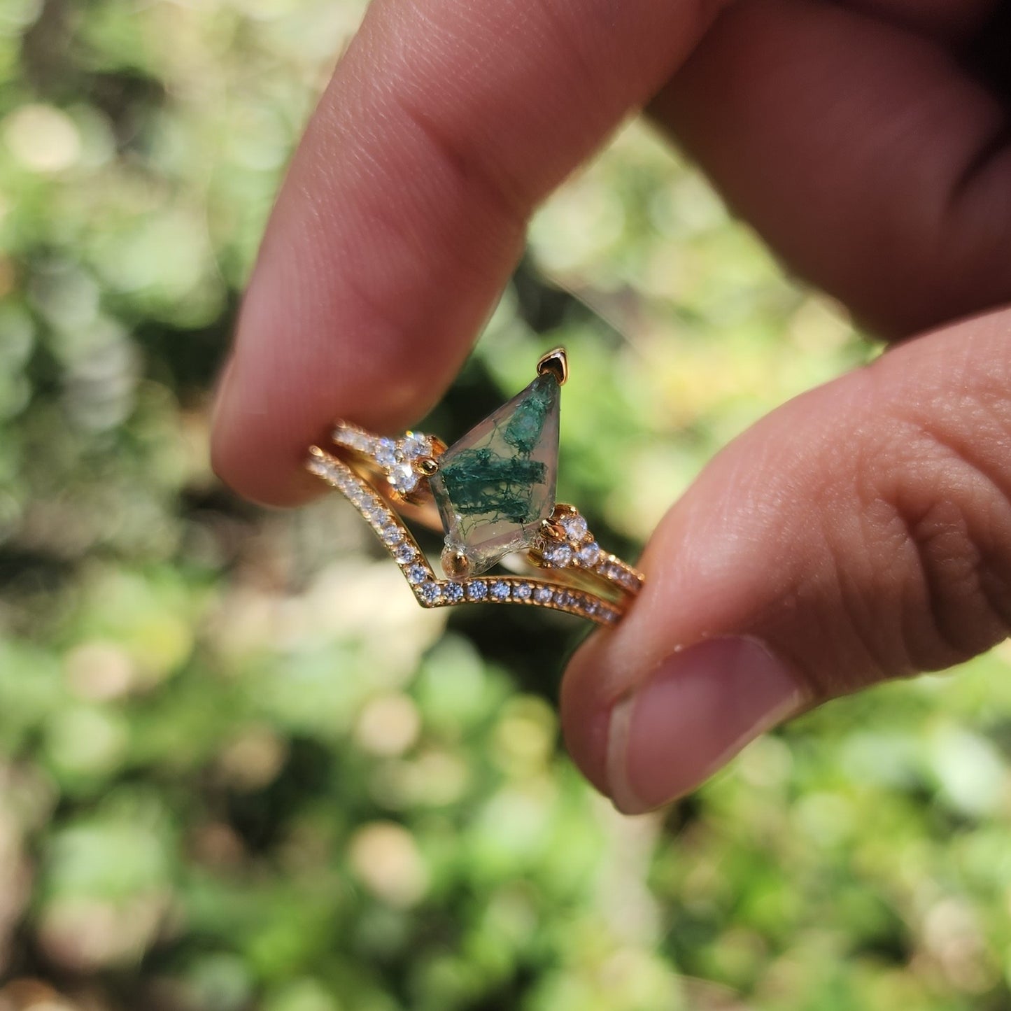 Anillo Amelia - Agata Musgosa