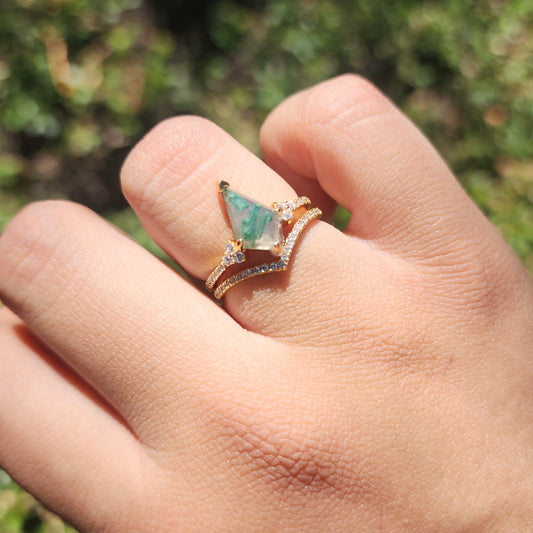 Anillo Amelia - Agata Musgosa