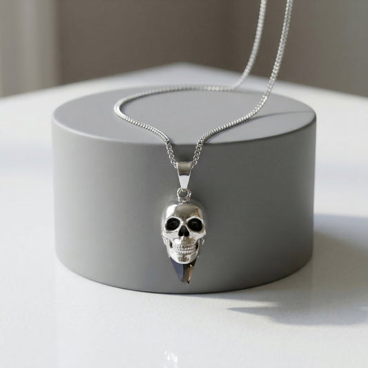 Calavera con Tanzanita en bruto - PIEZA ÚNICA