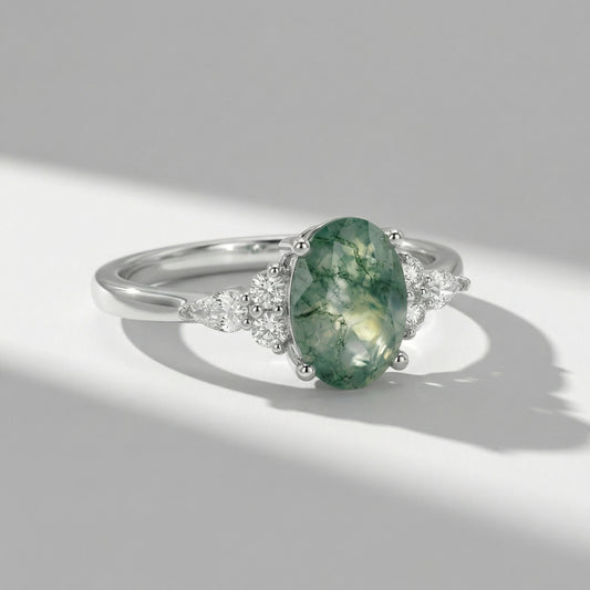 Anillo Lía - Agata Musgosa