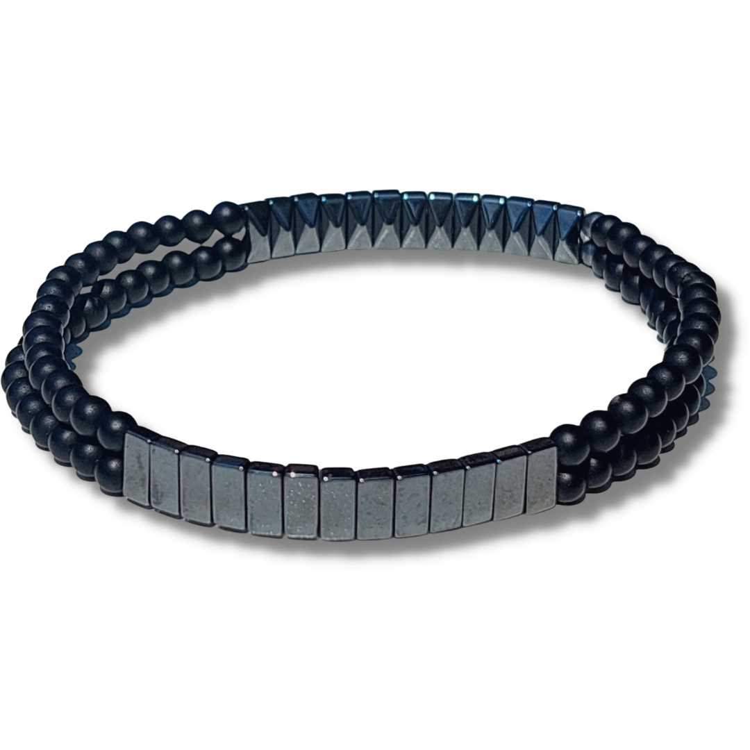 Pulsera Hematita- Onix