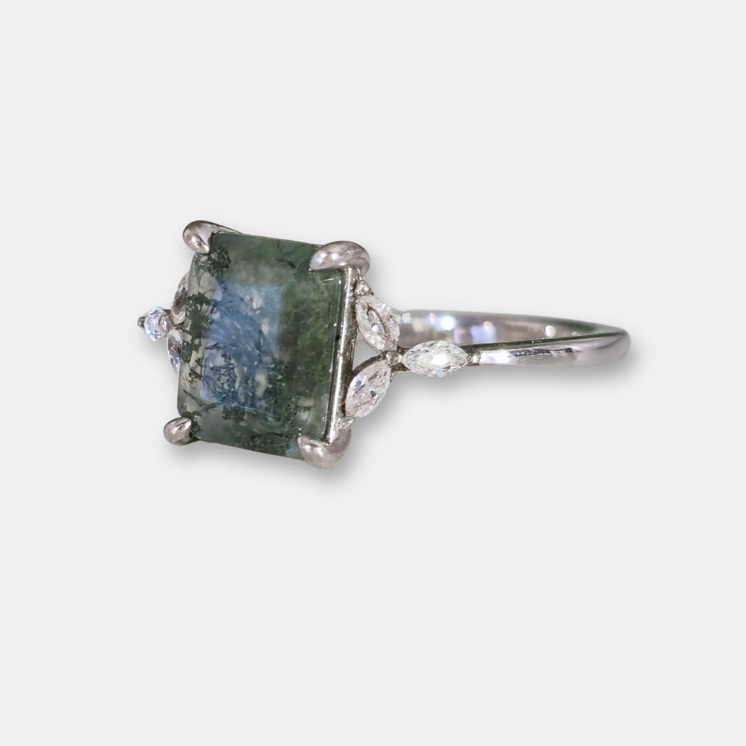 Anillo Olivia - Agata Musgosa