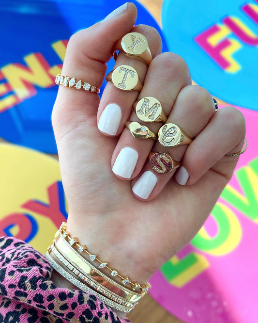 Anillo Inicial Diamante Pave