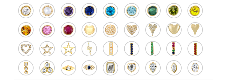 Iniciales con Charm Diamante Pave