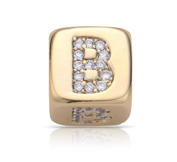 Cubo con Inicial Diamante Pave