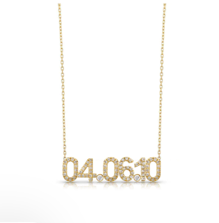 Gargantilla Fecha Diamante Pave