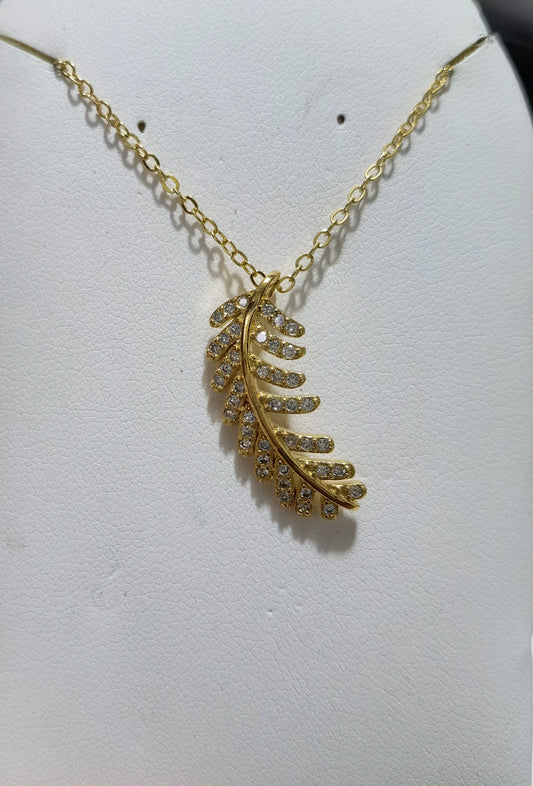 Gargantilla Pluma zirconia