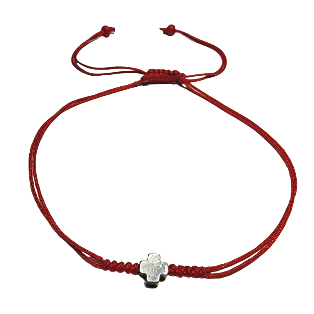 Pulsera Cruz mini Hematita