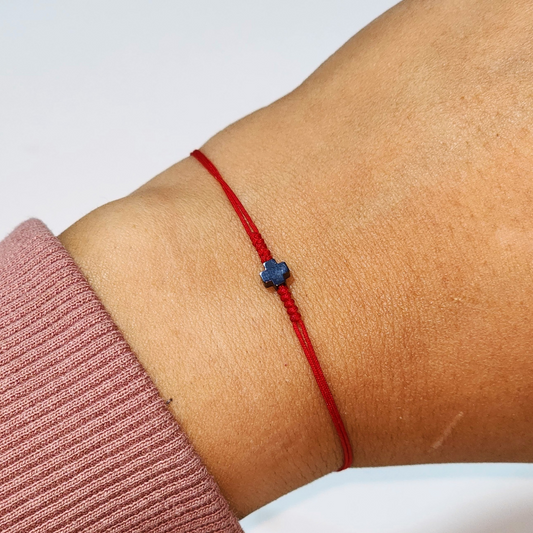 Pulsera Cruz mini Hematita