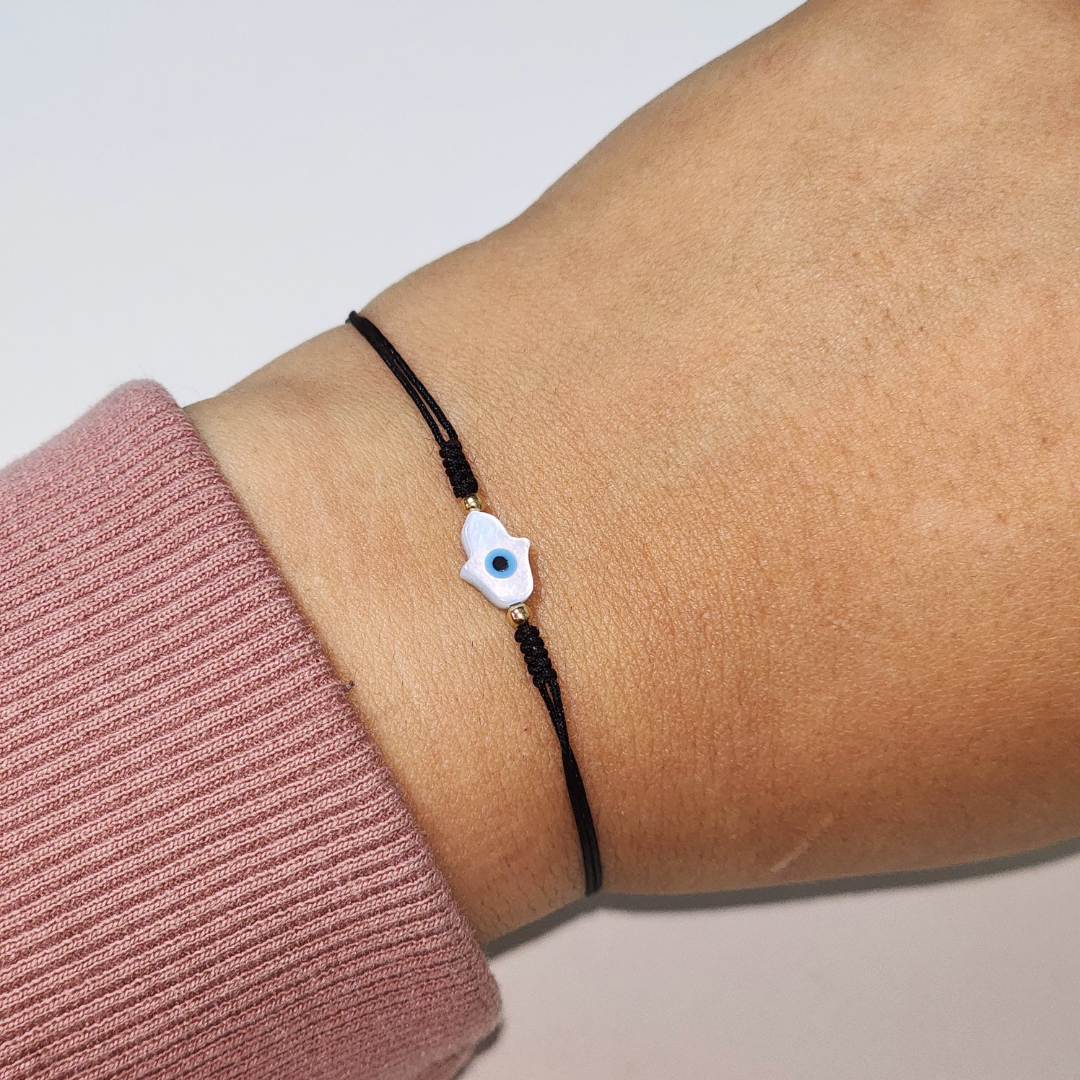 Pulsera Hamsa Madre perla