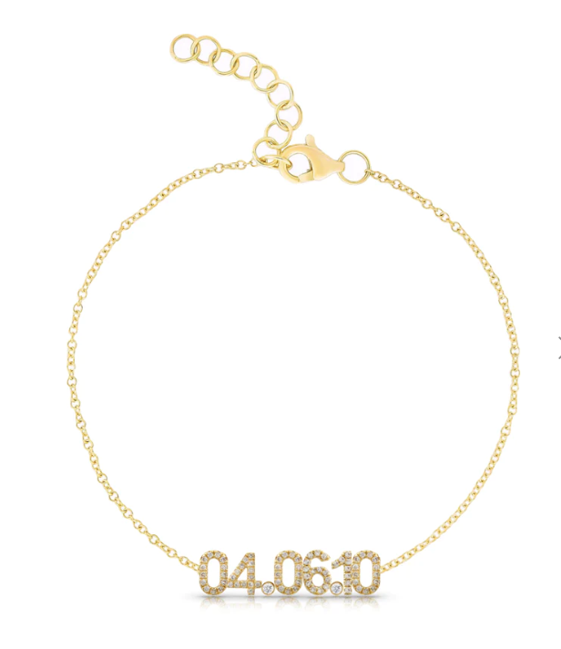 Pulsera Fecha Diamante Pave