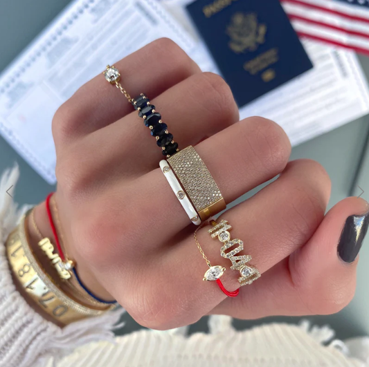 Anillo Fecha Diamante Pave