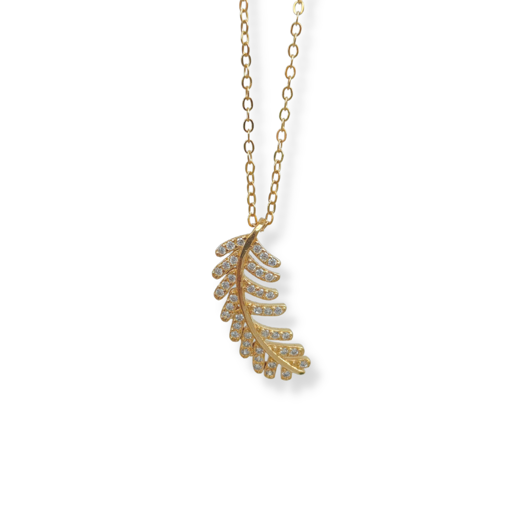 Gargantilla Pluma zirconia