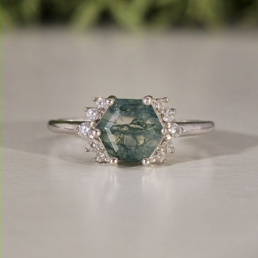 Anillo Emma - Agata Musgosa