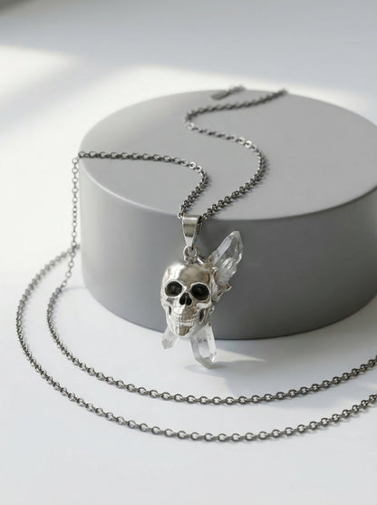 Calavera con Cuarzos Blancos Naturales - PIEZA ÚNICA