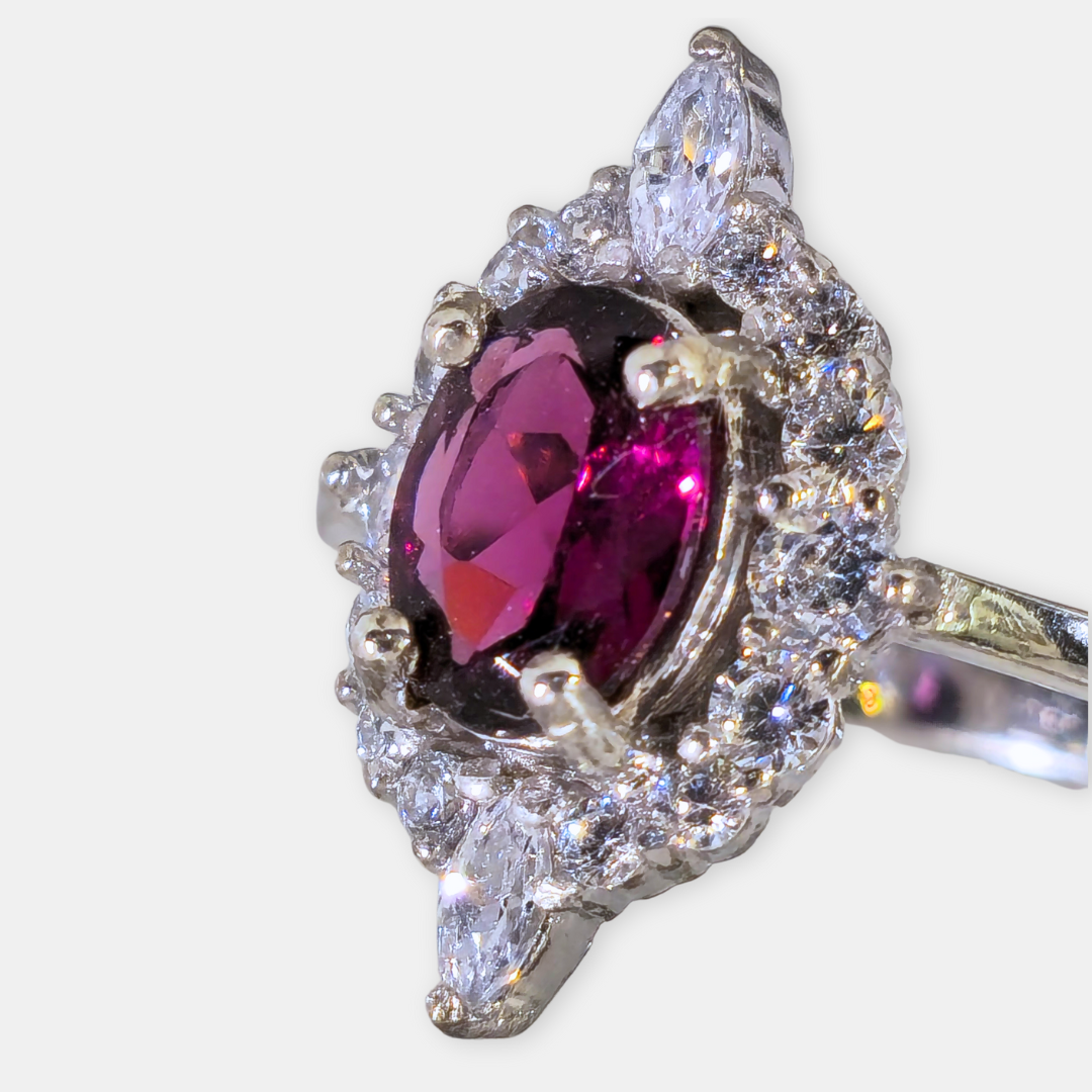 Anillo Mistral - Rhodolita