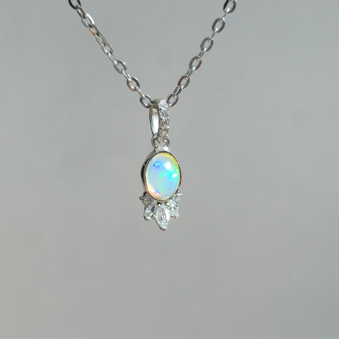 Dije Aura – Ópalo Etíope Natural - Asa con Piedras