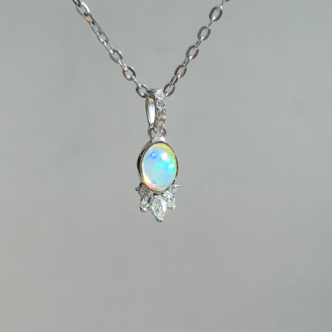 Dije Aura – Ópalo Etíope Natural - Asa con Piedras