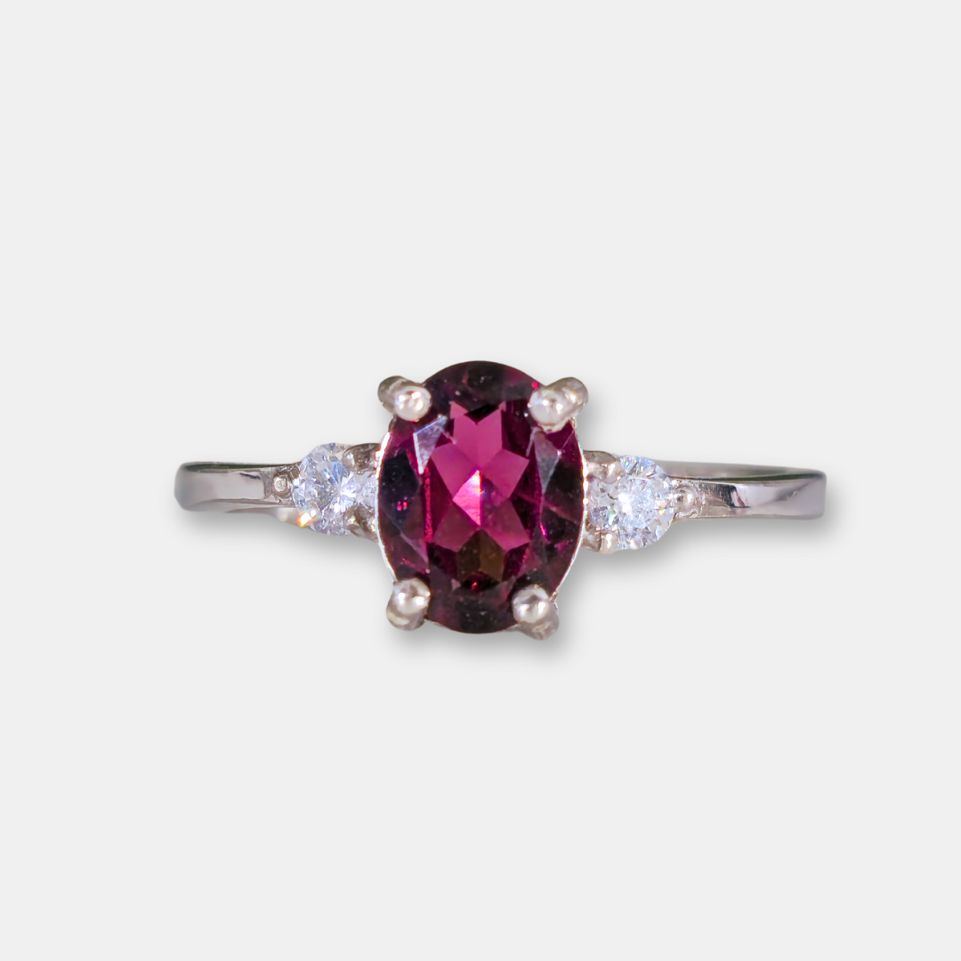 Anillo Alma - Rhodolita