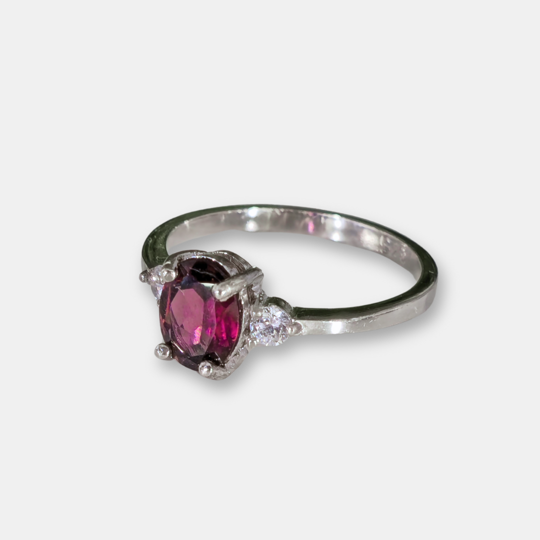 Anillo Alma - Rhodolita