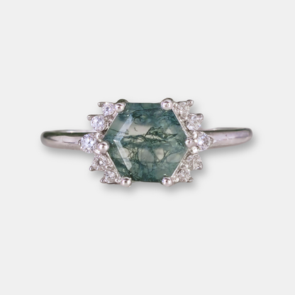 Anillo Emma - Agata Musgosa