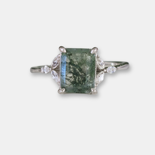 Anillo Olivia - Agata Musgosa