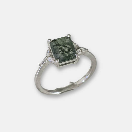 Anillo Olivia - Agata Musgosa