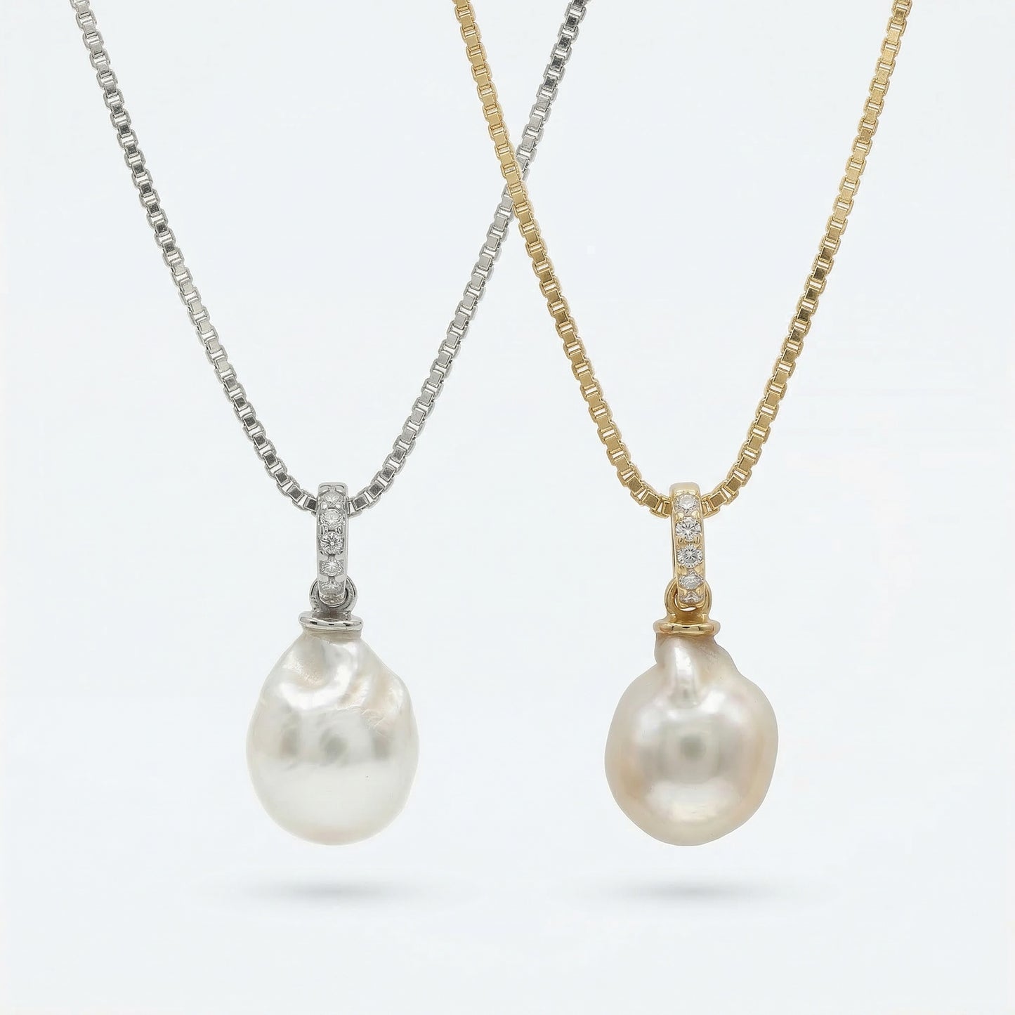 Collar Perla Natural – Plata .925 (Dorado o Plateado)